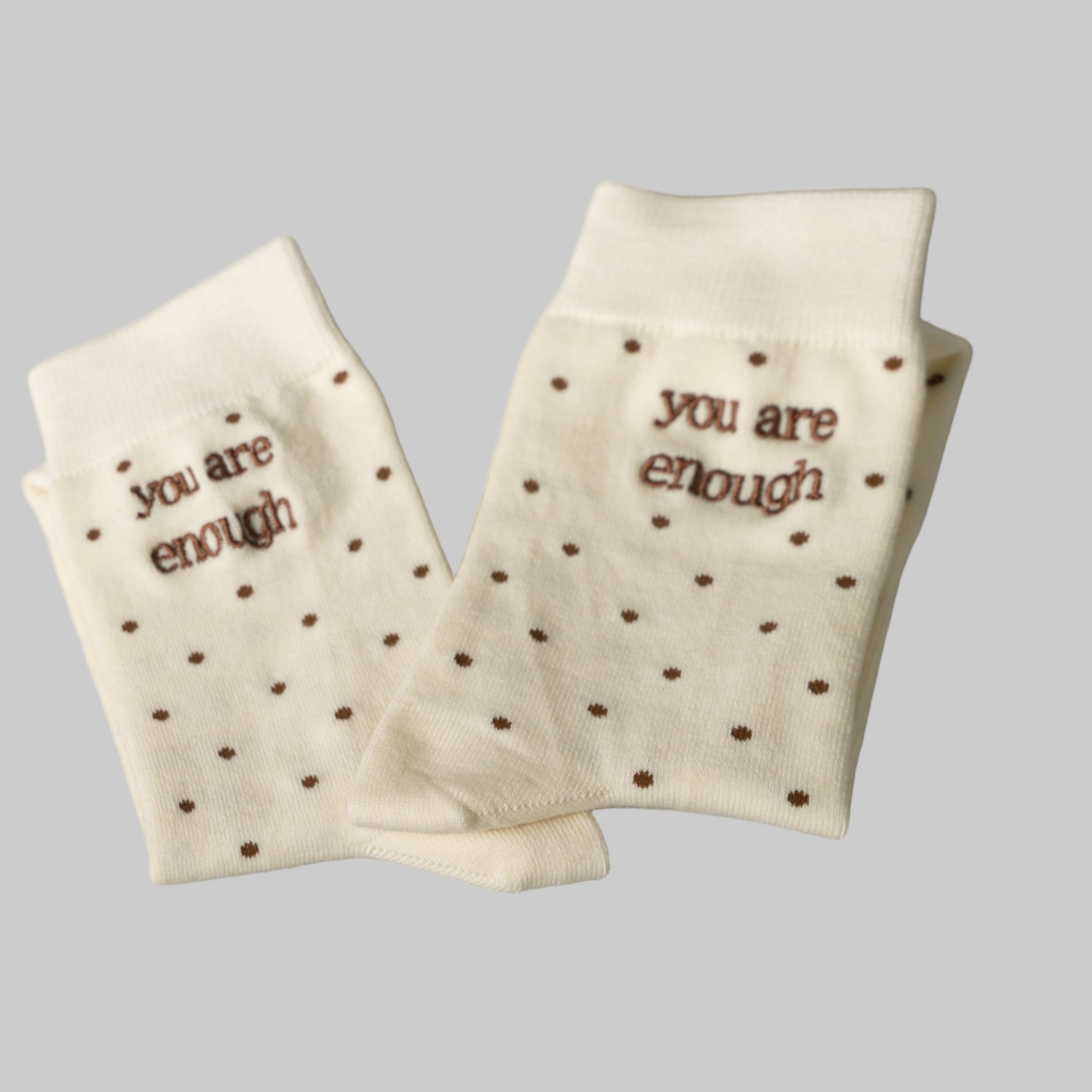 “You are enough” — Affirmation Dots Women’s Socks