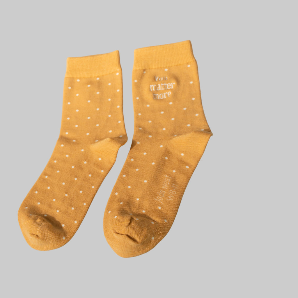 “You matter more” — Affirmation Dots Women’s Socks