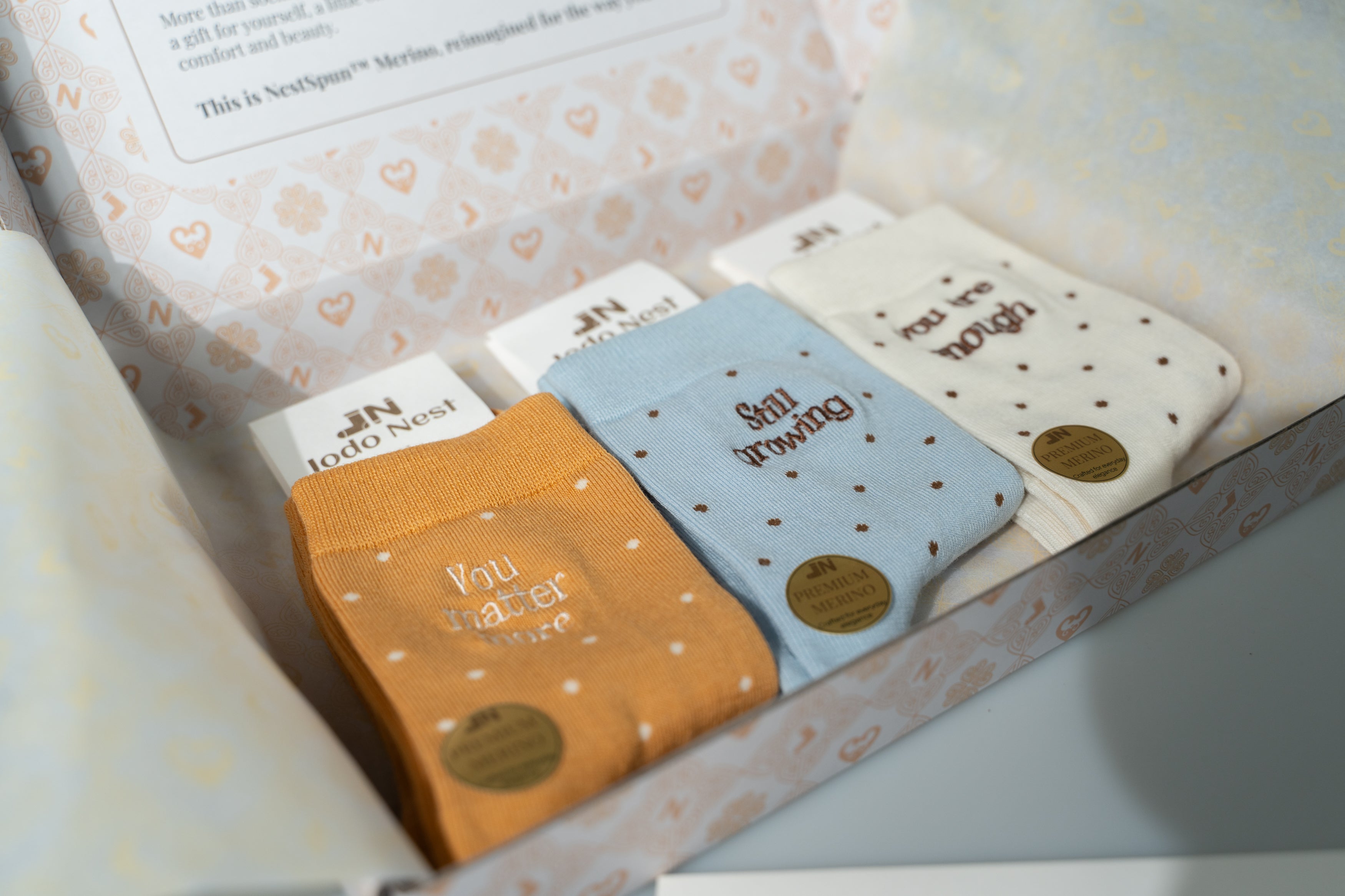 “You matter more” — Affirmation Dots Women’s Socks